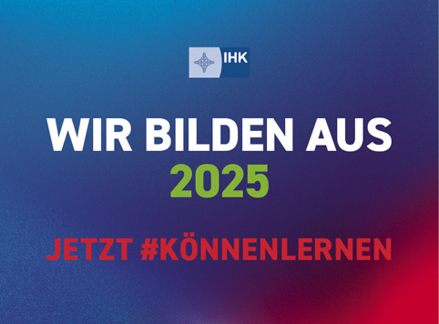 Wir bilden aus - Ausbildunslabel der IHK